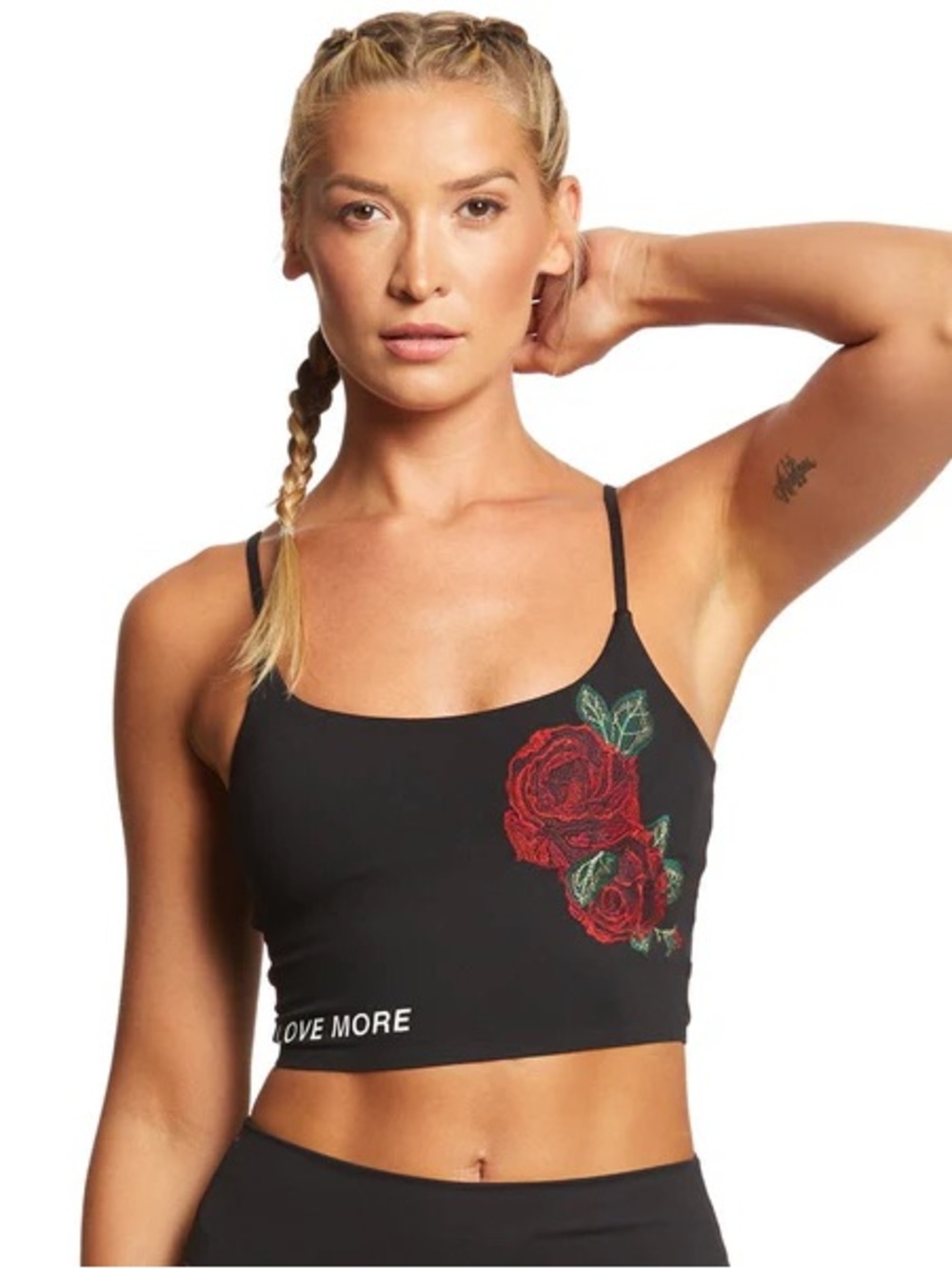 Spiritual Gangster Love More Practice Cami in Black